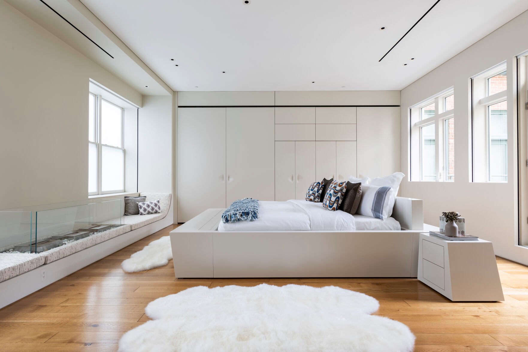Consider textured material such as faux fur and hides